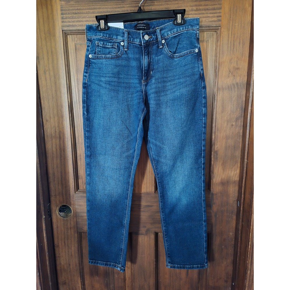 Banana Republic Girlfriend‎ Mid-Rise Jeans Womens 27/4P Petite Medium Wash Blue